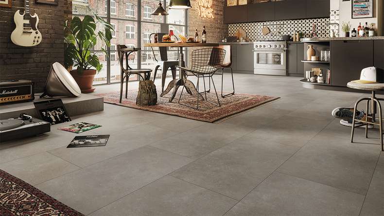 MEISTER Designboden Dryback-Vinyl DB 155 - 20212 Industrial rock Steinporen-Struktur (400058-0914457-20212)