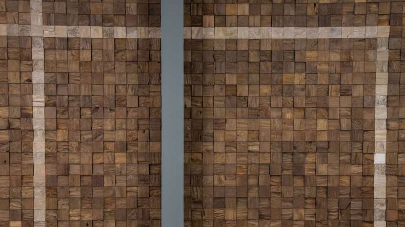 Skaben WoodWall - Cube en bois de teck Sulawesi