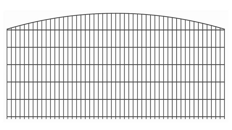 planeo Clôture décorative à double barre Bow 6/6/6 RAL 7016 anthracite
