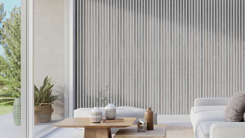 Pannelli acustici Skaben SilentWall Pro - Grigio rovere - 250 x 60 cm