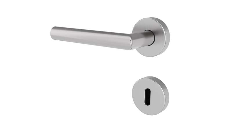 planeo Poignée de porte Edelwerk VYRO en acier inoxydable BB Rosace ronde