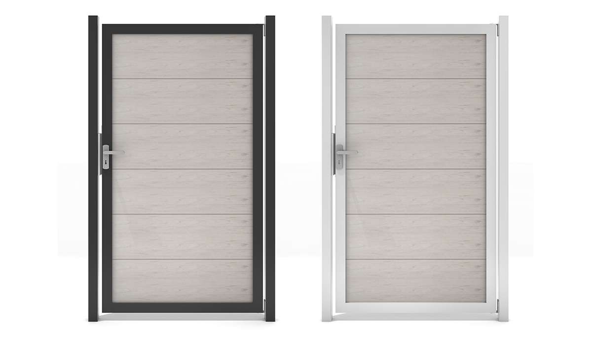 planeo Gardence Guard - BPC-Universaltor Bi-Color Sand mit Alu-Rahmen 100 x 180 x 4 cm
