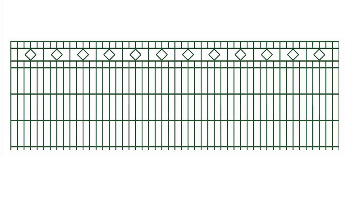 recinzione a doppio picchetto planeo quadrato 6/6/6 RAL 6005 verde muschio