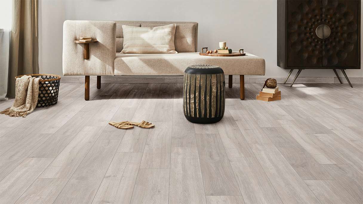 planeo Laminat - Eiche Silbergrau | antibakterielle Oberfläche (KRO-8001)