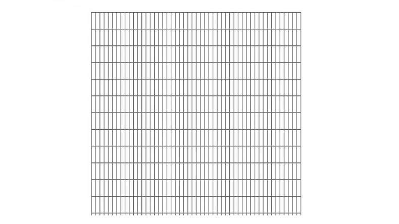 Doppelstabmattenzaun schwer 8/6/8 Feuerverzinkt - 2430 x 2510 mm
