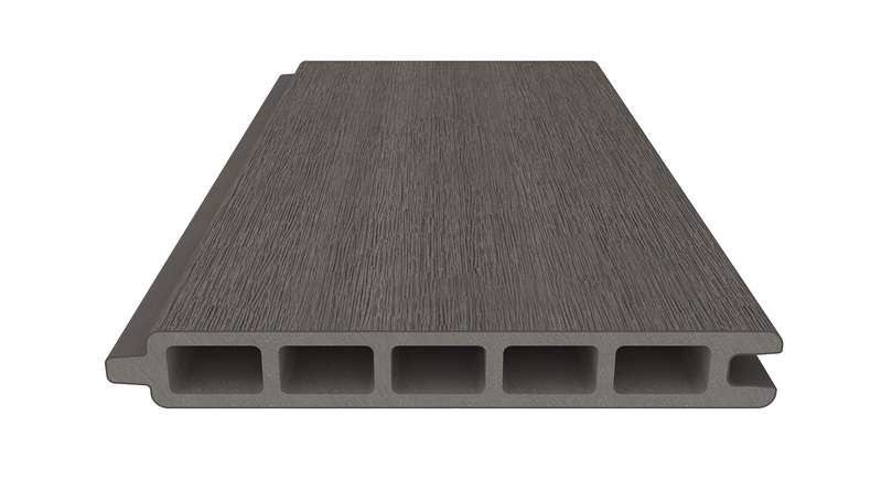 planeo INFINITY - WPC CoEx Steckzaun Dunkelgrau 176 x 183 cm