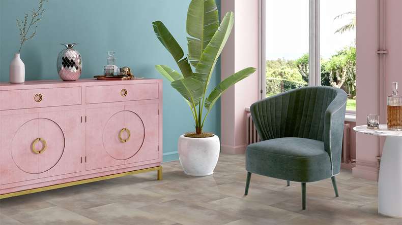 Gerflor Vinile ad incastro - Virtuo 55 Rigid Acoustic Acuarela Taupe | isolamento acustico integrato (39071476)
