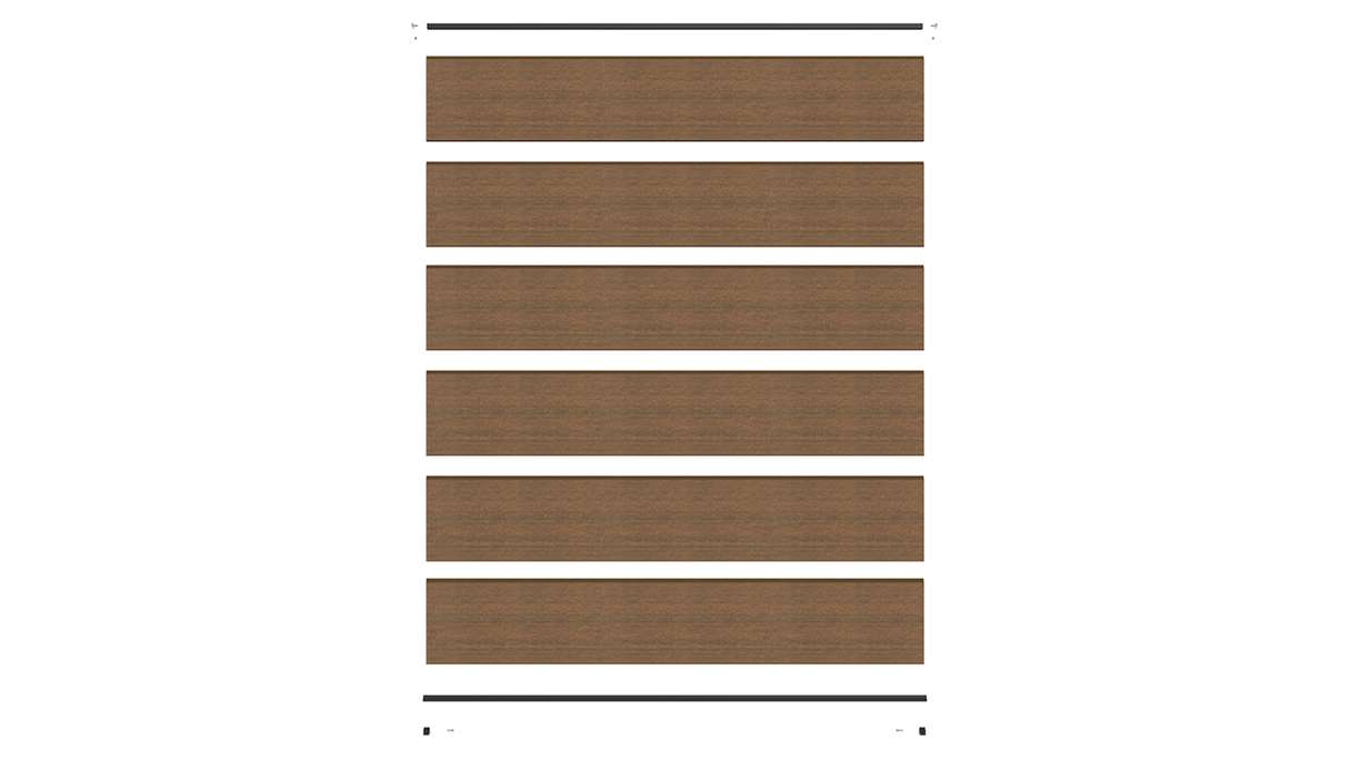 planeo INFINITY XL-Board - WPC CoEx Steckzaun Burma Teak 176 x 183 cm