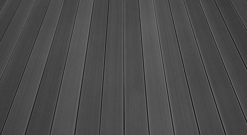 Komplett-Set TitanWood 4m Massivdiele Rillenstruktur dunkelgrau 8.2m² inkl. Alu-UK