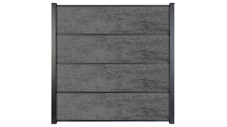 planeo Gardence Resistant - HPL-Steckzaun Anthrazitgrau 180 x 183 cm