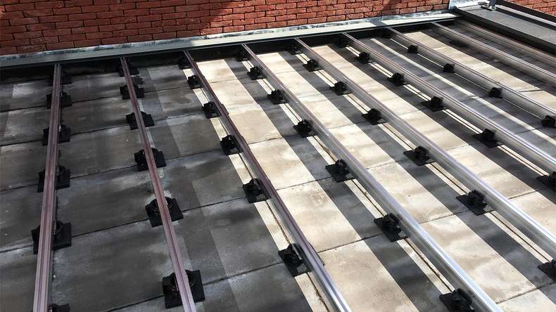 sottostruttura in alluminio planeo 40 x 40 x 2200 mm