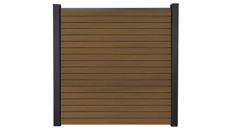 planeo Gardence Trendy - BPC-Rhombus-Steckzaun - Teak co-extrudiert 180 x 180 cm