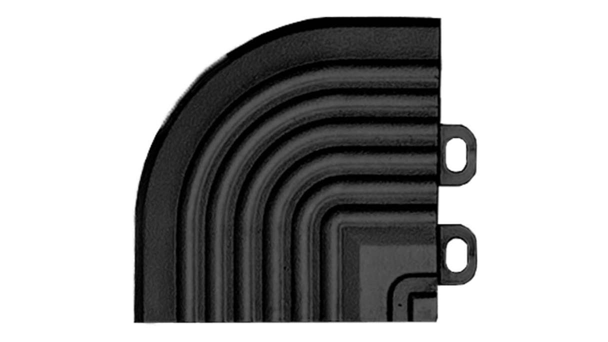 Élément d'angle planeo pour dalles à emboîter 40 x 40 cm - noir