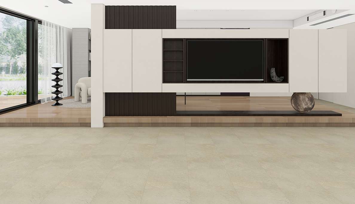 planeo Rigid Klick Vinyl - SolutionX 2in1 Travertin Beige