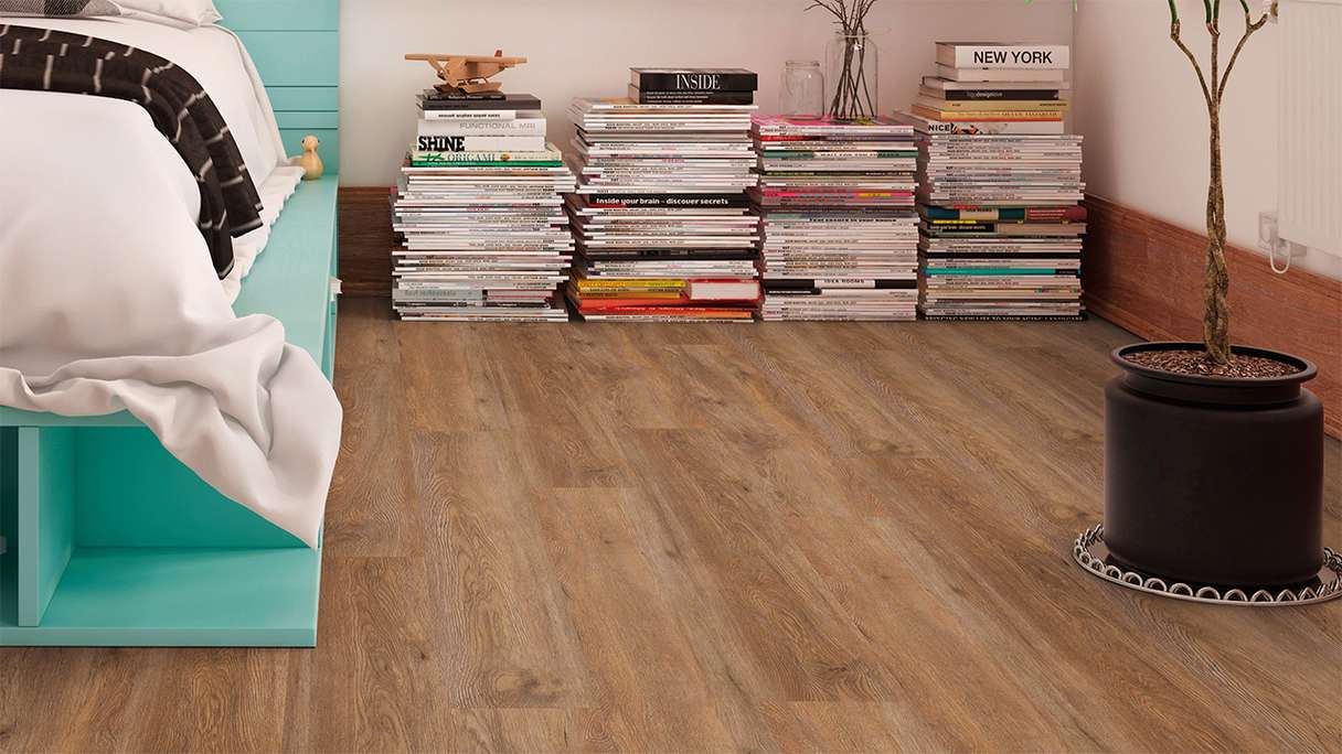 planeo Vinyle à clic rigide - FlexCore 30 Chocolate Oak | Isolation phonique intégrée (plfc-5145FS30)