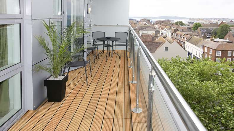 TerraWood Terrasse en bois - Douglas canadien - strié / rainuré