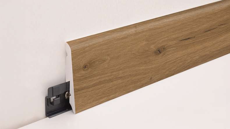 planeo Plinthe SolutionX 2en1 - 2400 x 14 x 58 mm Chêne Naturel Rustique (SL0092)