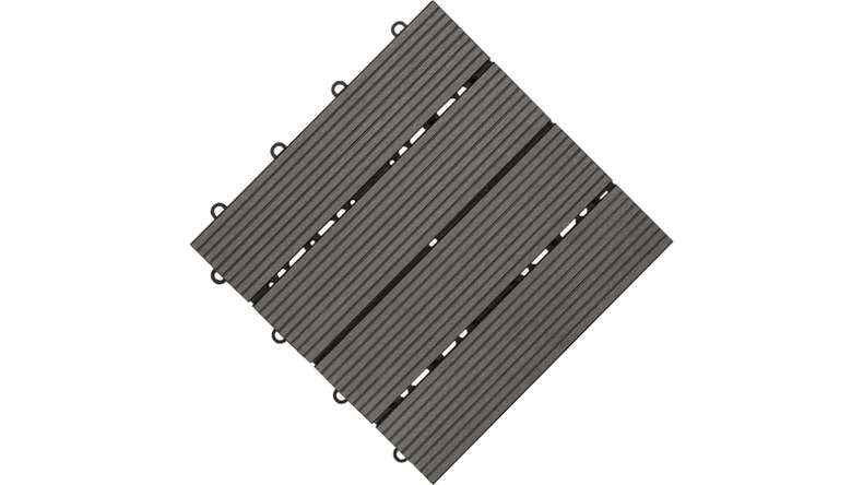planeo WPC piastrella per patio antracite 30x30 cm - 6 pz.