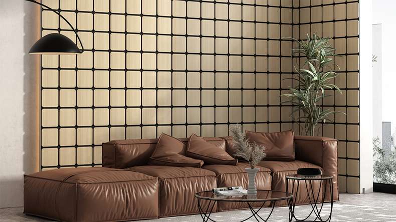 Skaben Panneaux acoustiques SilentWall - Carré Chêne Naturel Clair - 60 x 58,5 cm