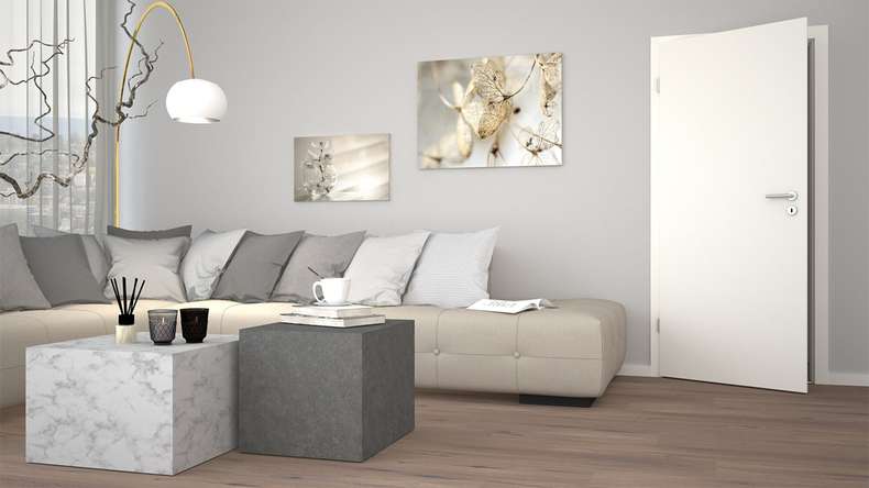 porta interna planeo VELA Calma White 9010 Design edge | CPL - 1985 x 610|735|860|985 mm