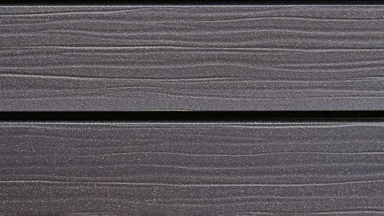 planeo Fassado - Rivestimento facciata a fasce romboidale WPC Prime grigio basalto
