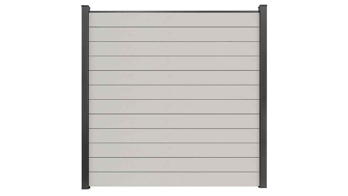 planeo Gardence Simply Small - Recinzione a innesto in PVC bianco 180 x 180 cm