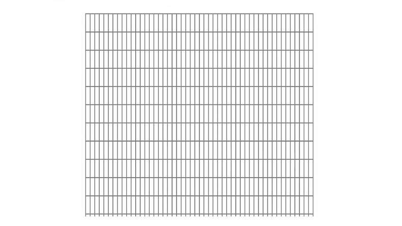 Doppelstabmattenzaun schwer 8/6/8 Feuerverzinkt - 2230 x 2510 mm