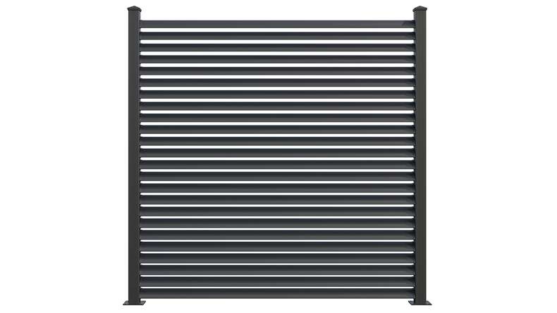 planeo Gardence Metallic Ellipse - Alu-Gartenzaun Quadratisch Anthrazit | DB703