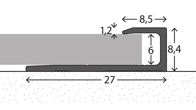 profilo terminale planeo 441 - 270 cm