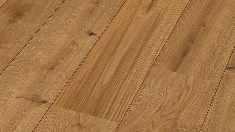 Sol en bois MEISTER Lindura HD 400 - 08904 Chêne authentique huilé naturel 2200 x 270 x 11 mm (500213-2200270-08904)