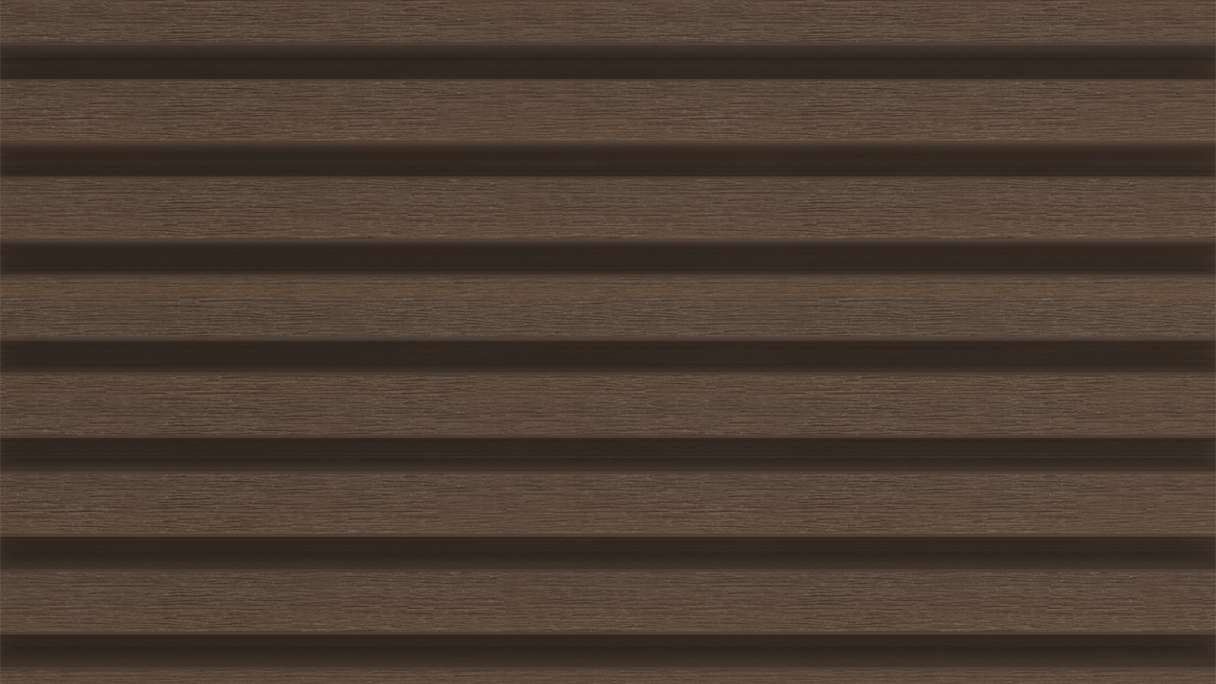 planeo LINEA Slim - Bardage de façade en WPC CoEx, teinte Ipe brun, 2900 x 215 mm