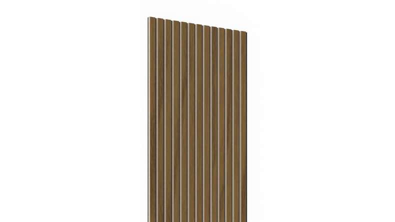 planeo Akustikpaneele - Walnuss 2480 x 600 x 21.5 mm | schwer entflammbar Brandschutz Klasse B
