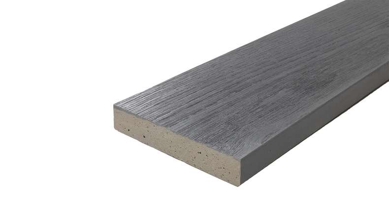 planeo Authoria PureBoard Plancher de terrasse massif - Basalt Grey 3.6m structuré