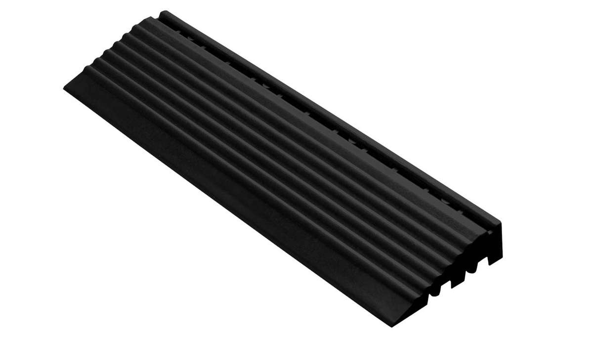 Panneau latéral planeo pour dalles à emboîter 30 x 30 cm - noir avec œillet