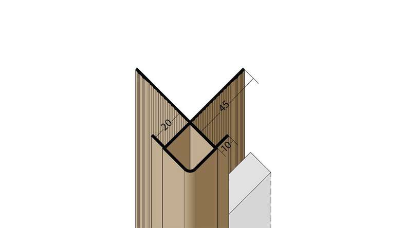 planeo Protect Außeneckprofil - KA 20mm Aufnahme 5000mm schwarz