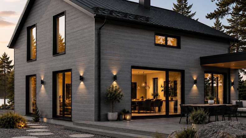 planeo NOVA - Pannello per facciate WPC CoEx Classic Grey 2,90 m