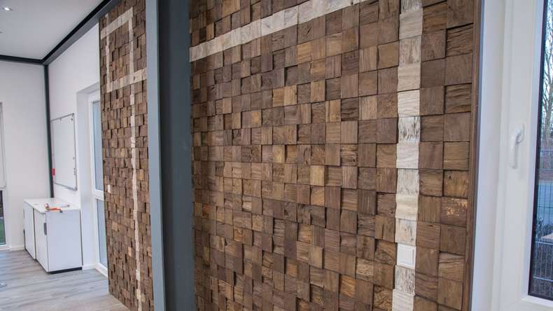 Skaben WoodWall - Cube en bois de teck Sulawesi