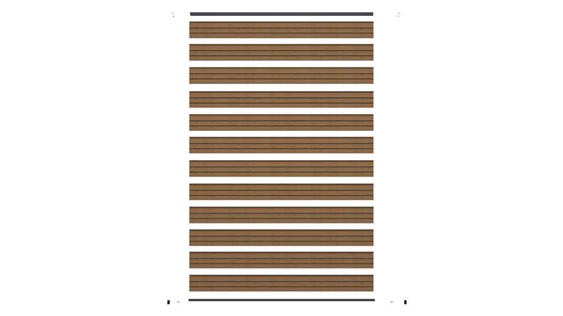 planeo LINEA - WPC CoEx Rhombus Steckzaun Burma Teak 176 x 183 cm