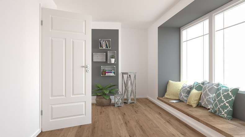 planeo Porte intérieure de style maison de campagne VELA Casa 4F AR laque blanche 9010 chant arrondi | laquée - 1985 x 610|735|860|985 mm