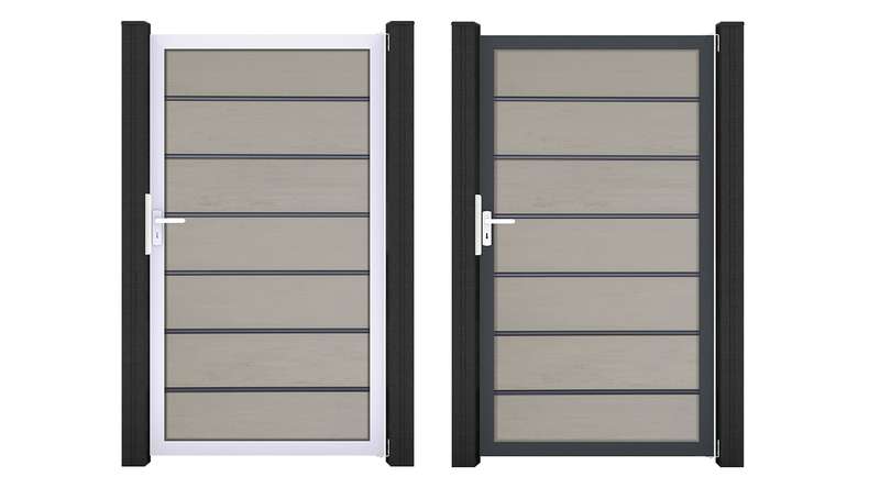 planeo Gardence Deluxe - BPC-Universaltor Bi-Color Sand mit Alurahmen