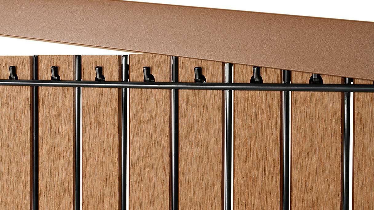 planeo Kit de bandes WPC - brun L 250 x H 123-183cm
