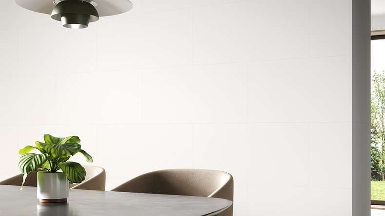 planeo Wandverkleidung Kunststoff - Wall&Floor Design White supermatt 80 x 40 cm
