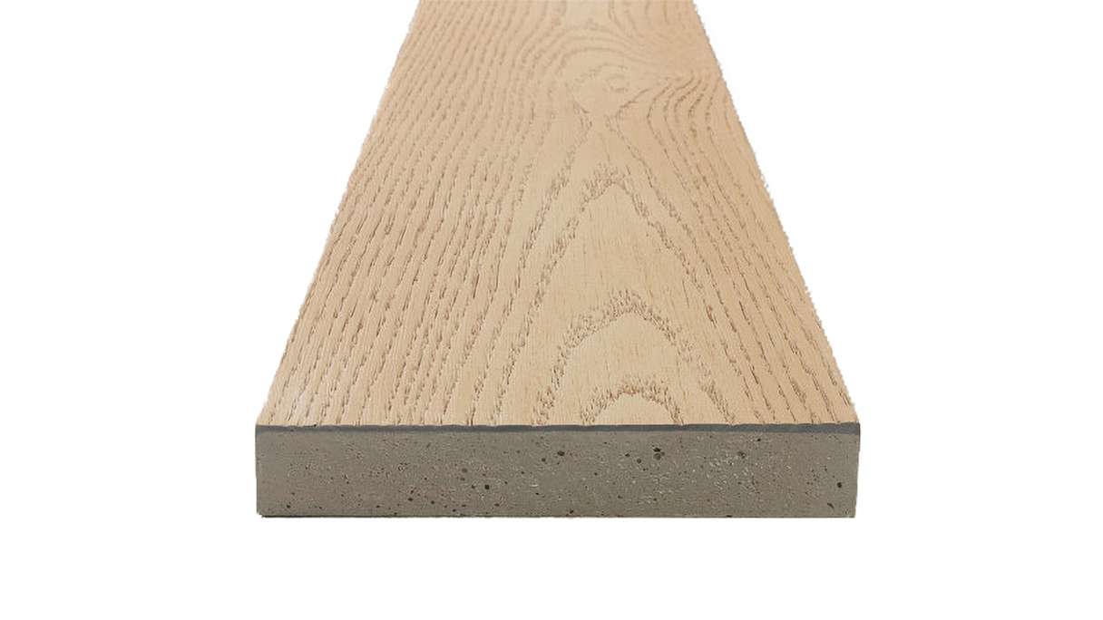 planeo Authoria PureBoard Lame de terrasse massive - Ashwood 3.6m structuré