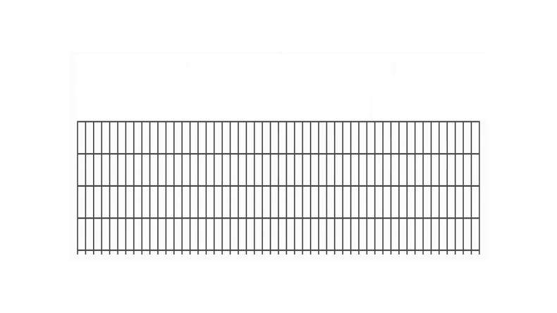Doppelstabmattenzaun leicht 6/5/6 RAL 7016 Anthrazit - 830 x 2510 mm