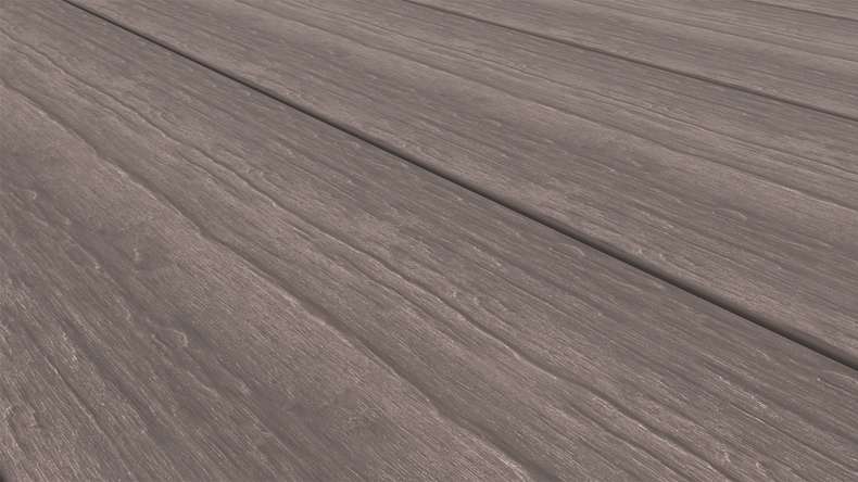 planeo MAXLine Antik - 3m WPC CoEx ummantelte XL Terrassendiele Massiv - Grau rustikal strukturiert/glatt gebürstet