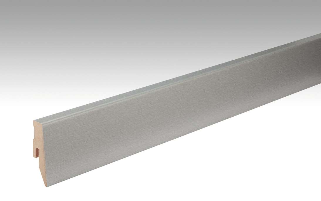 Battiscopa MEISTER in acciaio inox DF 063 - 2380 x 60 x 20 mm (200005-2380-00063)