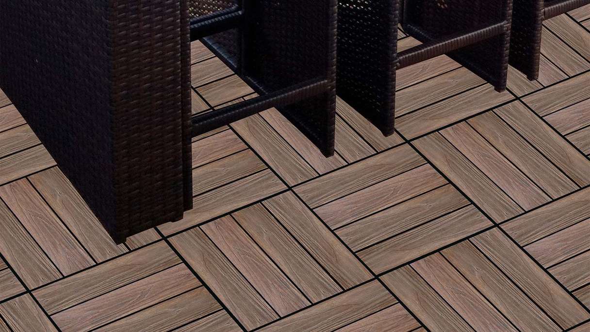 planeo click tile WPC 3D - marrone