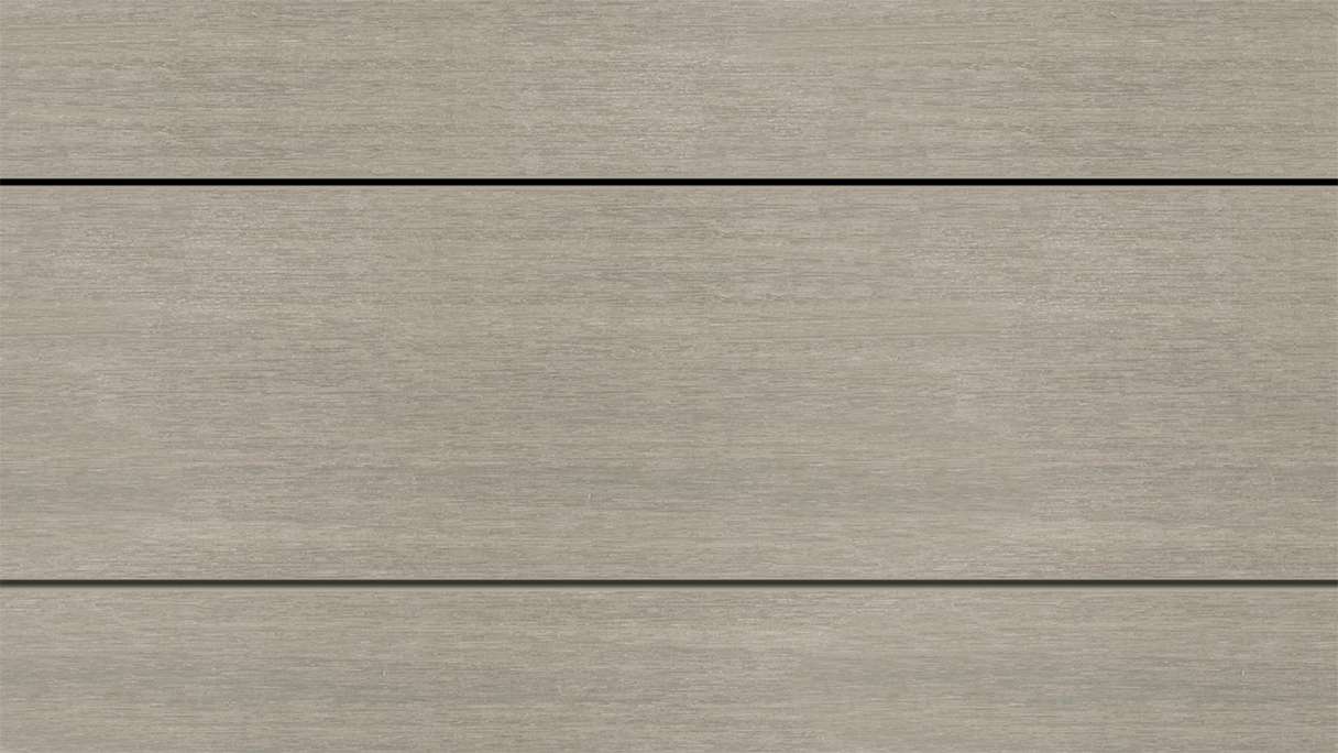 planeo WOODLine Nature - Lame de terrasse WPC CoEx enrobée chambre creuse - gris clair 3m structuré/lisse brossé