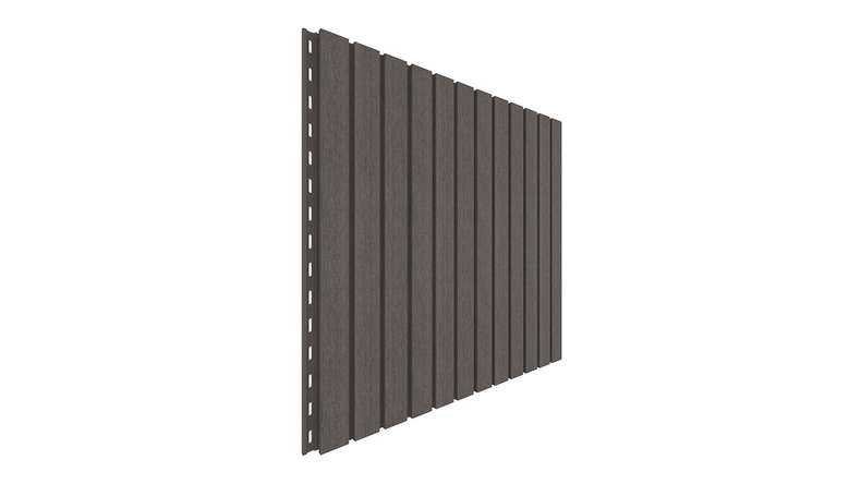 planeo DesignPro - Rivestimento per facciate in WPC, grigio scuro, 2900 x 175 mm