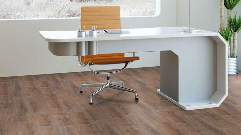 Skaben Sol PVC clipsable - ProfiKlick Chêne fumé naturel | gaufrage synchrone (SP-6200196)